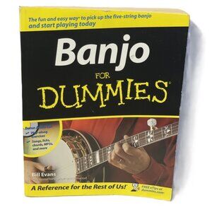 Banjo for Dummies by Bill Evans 2007 Paperback NO CD Wiley Publishing